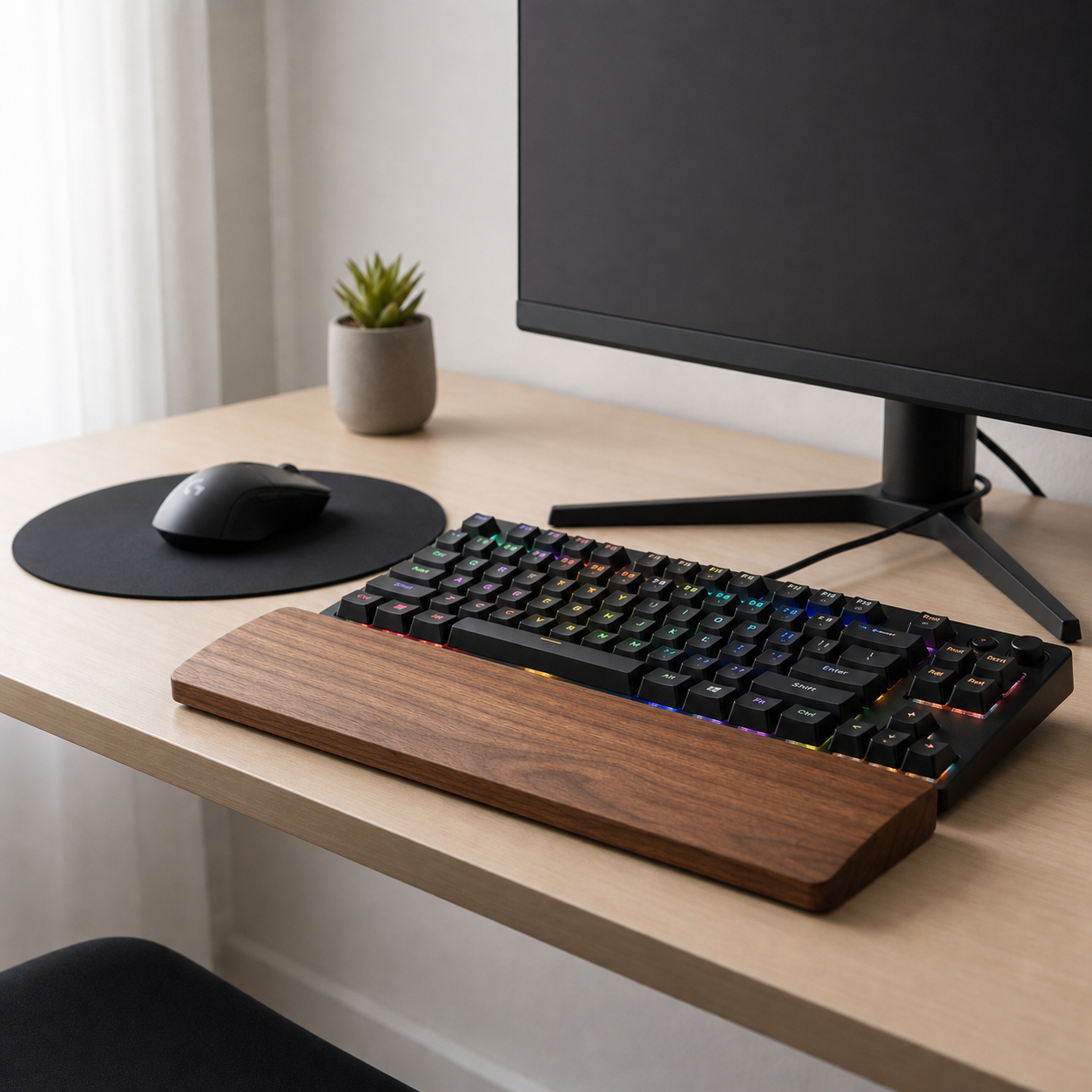 Handmade wooden wrist rest product photo